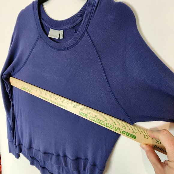 Athleta Criss Cross Sweatshirt Lightweight Cozy Layer Sweatshirt Marl Grey Blue - Picture 7 of 10